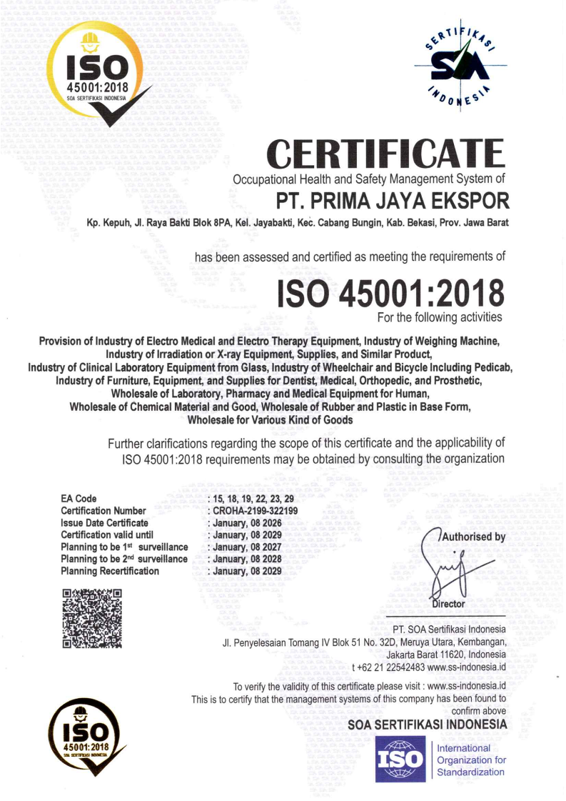 Sertifikat ISO 45001